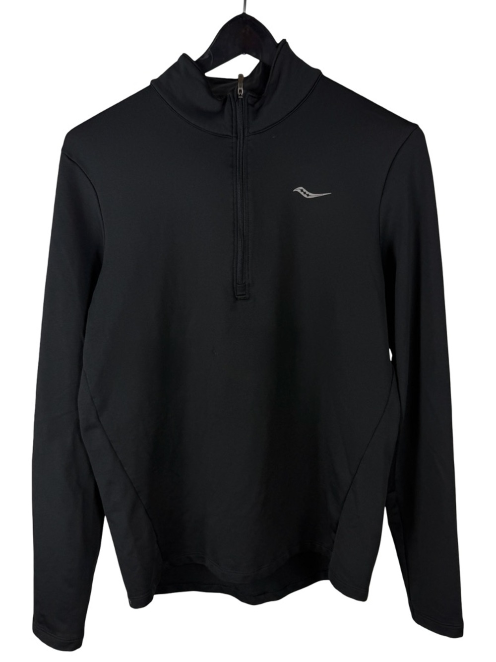Mens Saucony Micro Logo Lightweight Running Quarter Zip Sweatshirt Size M